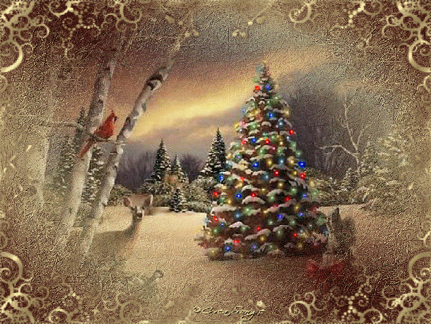 CHRISTMAS CARD 18 Paysage de noel s