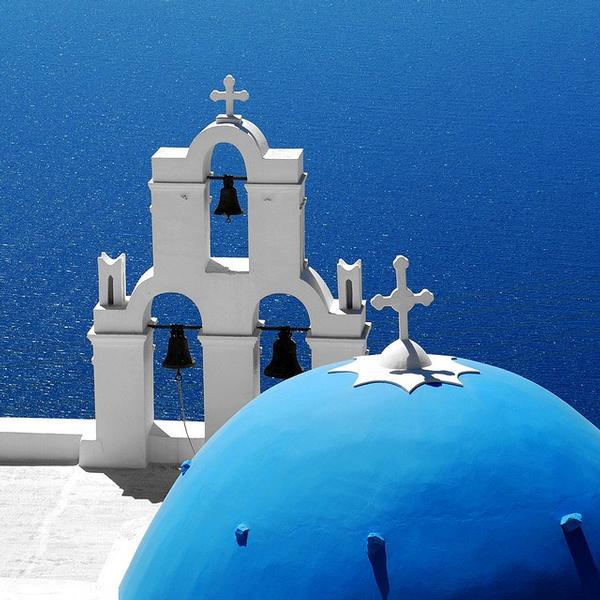 greece church rooftop