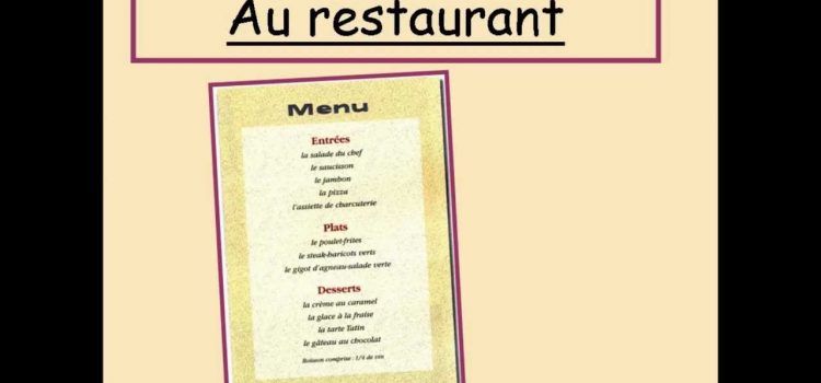 Commader au restaurant -Παραγγέλνω στο εστιατόριο
