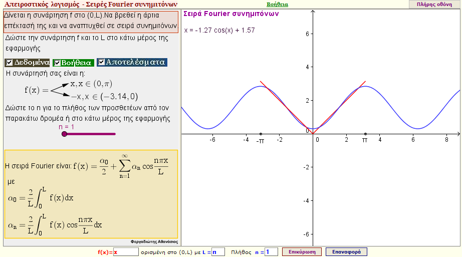 Σειρές Fourier συνημιτόνων