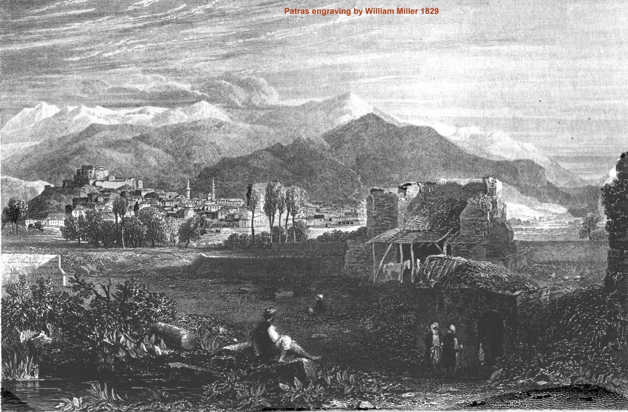 Patras Achaia engraving by William Miller