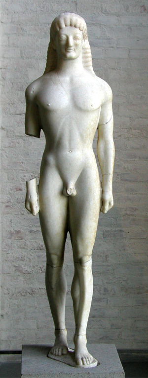 Αρχαϊκή πλαστική 625-570, Ο κούρος της Τενέας