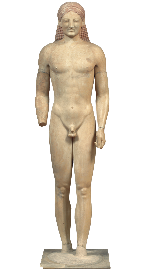 Αρχαϊκή πλαστική 570-530 Κούρος από τη Μερέντα