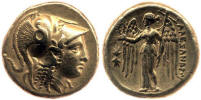 Χρυσό μετάλλιο με προτομή του Αλεξάνδρου