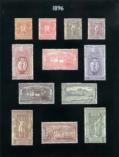Τα γραμματόσημα των πρώτων Oλυμπιακών Αγώνων του 1896
