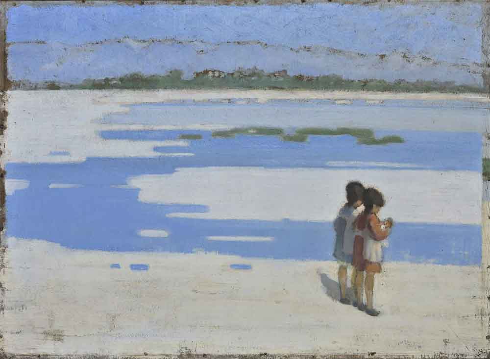 Θεόφραστος Τριανταφυλλίδης, Δύο παιδιά στην παραλία