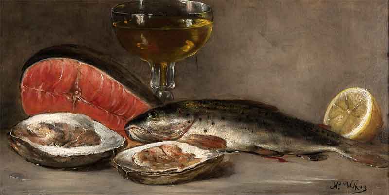 Νικόλαος Βώκος (1859-1902), Ψάρια και στρείδια, Εθνική Πινακοθήκη