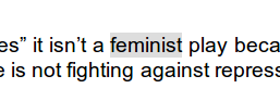 feminist highlighted