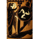 Εμφάνιση εικόνας Πρίαμος και Εκάβη με τον Έκτορα και Αχιλλέα, Attic black figure hydria