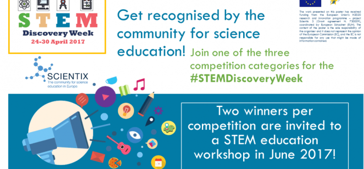 3 διαγωνισμοί του Scientix για εκπαιδευτικούς για την Εβδομάδας Ανακάλυψης STEM