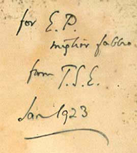 autograph T.S. Eliot