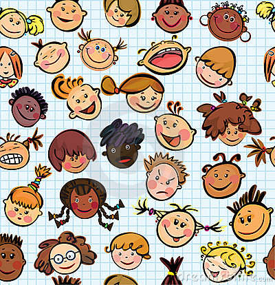 seamless-of-fun-kids-different-races--thumb15179820