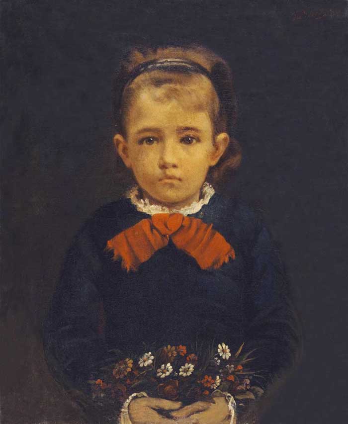 Δούκας Ιωάννης  Προσωπογραφία κοριτσιού με λουλούδια στο χέρι
