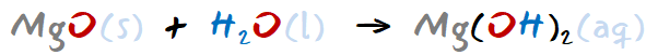 MgO+ H2O